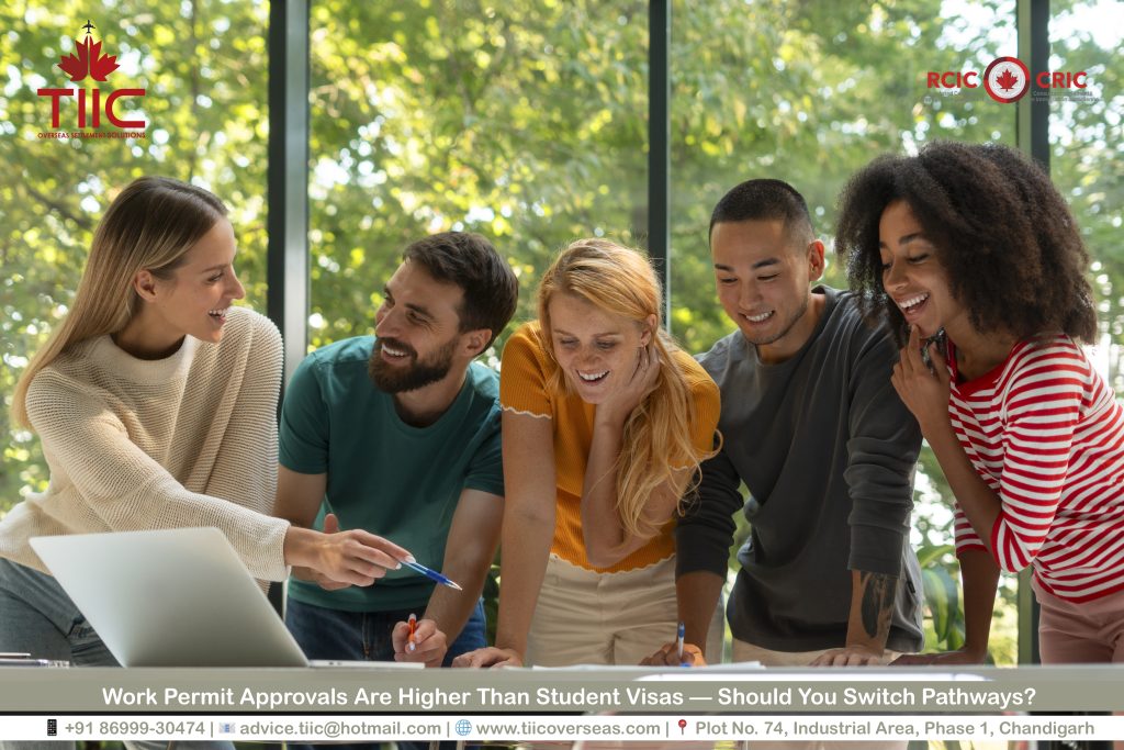 Work Permit Approvals Are Higher Than Student Visas — Should You Switch Pathways? - TIIC Overseas