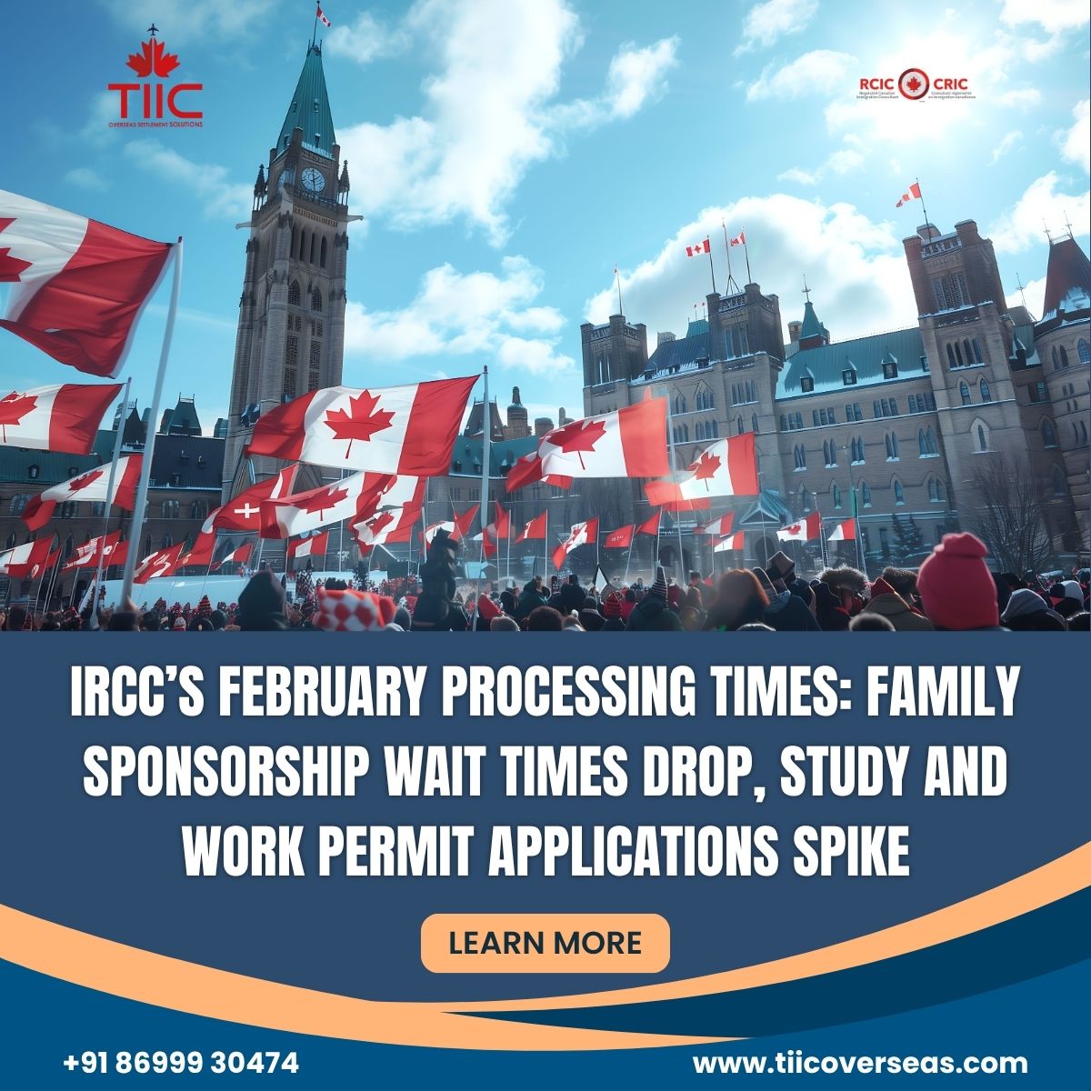 IRCC’s February Processing Times: Family Sponsorship Wait Times Drop, Study and Work Permit Applications Spike | TIIC Overseas