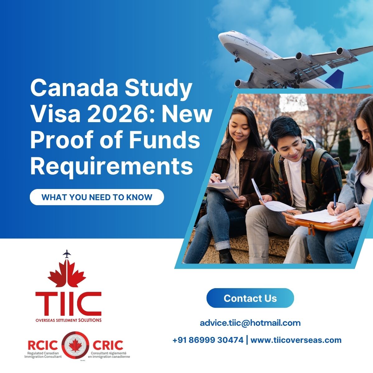 Canada Study Visa 2026 - New Proof of Funds Requirements | TIIC Overseas