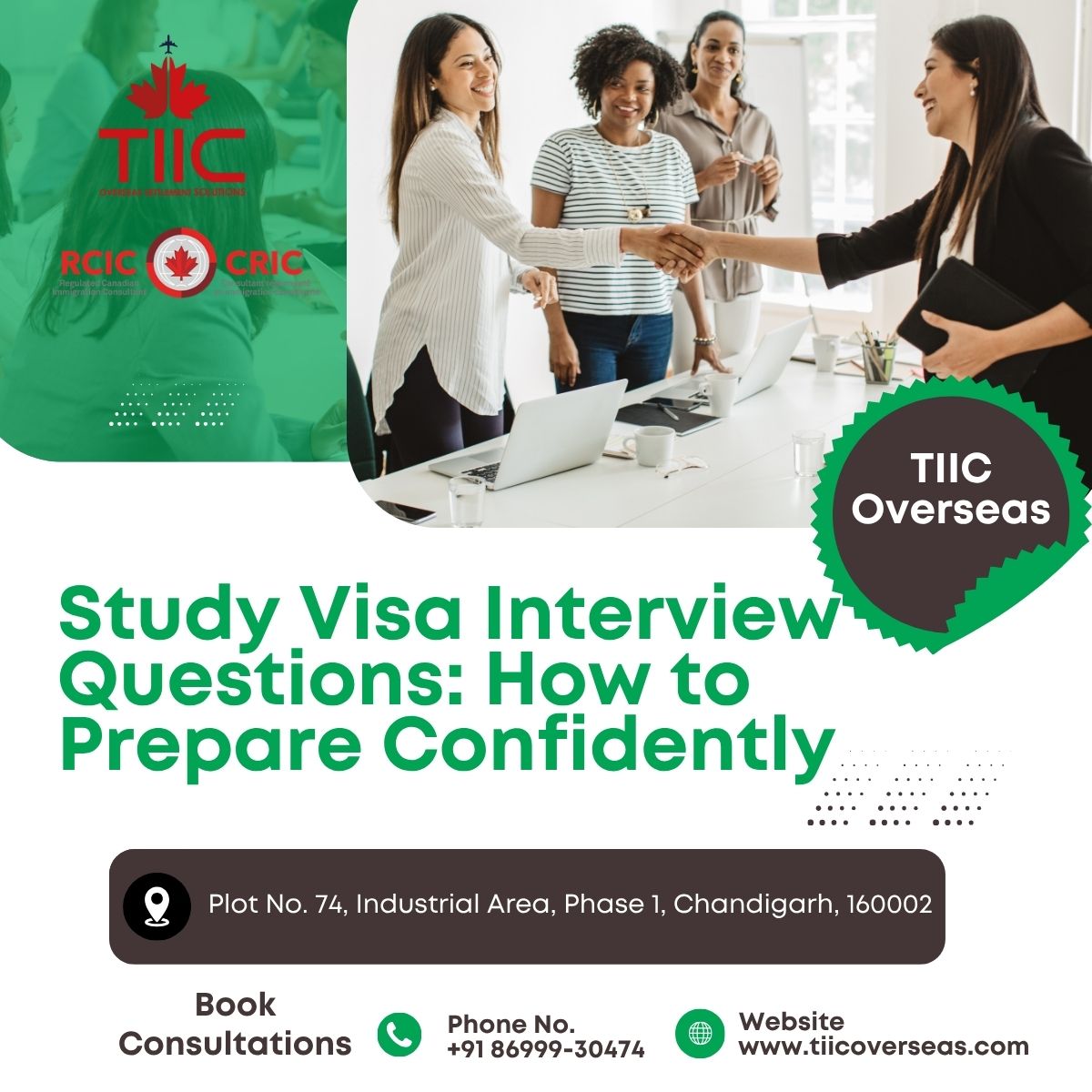 TIIC Overseas guide to Canada study visa interview questions, helping international students prepare confidently for their study permit interview with expert immigration consultation in Chandigarh.