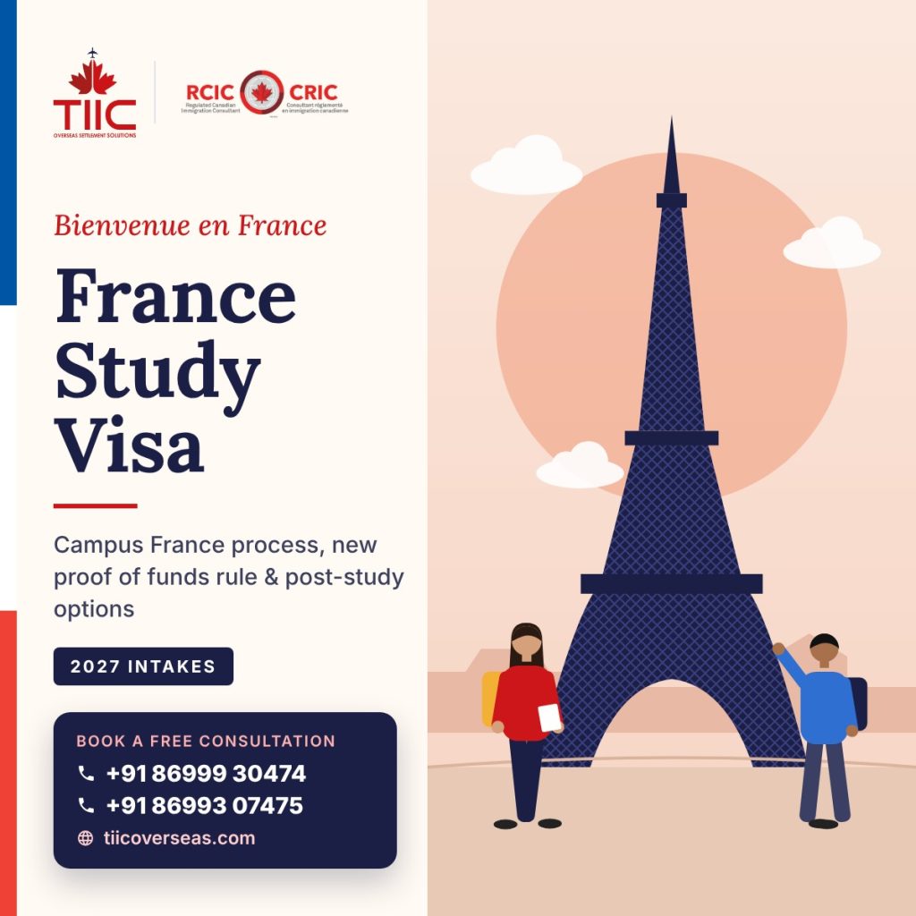 France study visa 2027 guide for Indian students by TIIC Overseas, Chandigarh